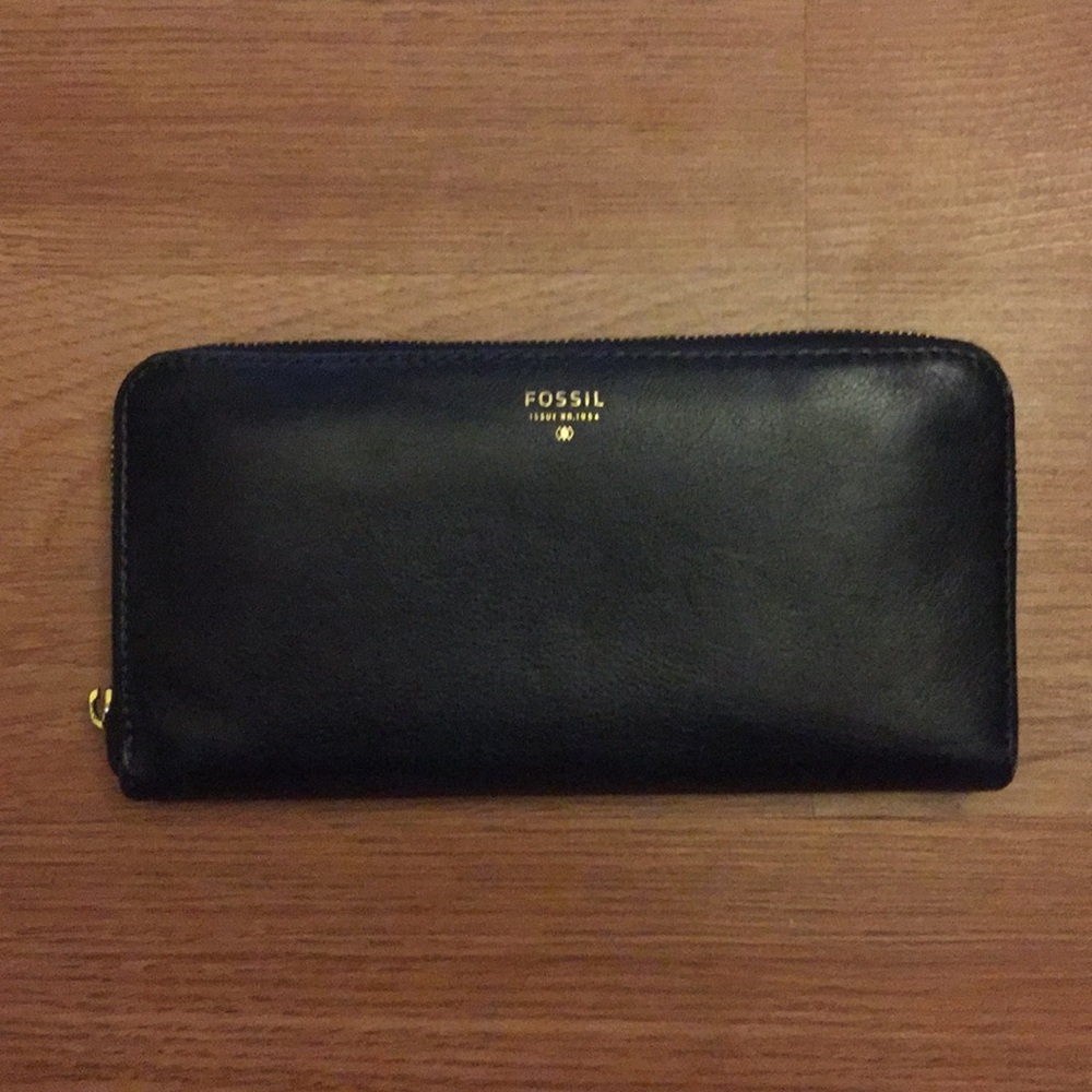 Fossil Blue Leather Wallet
